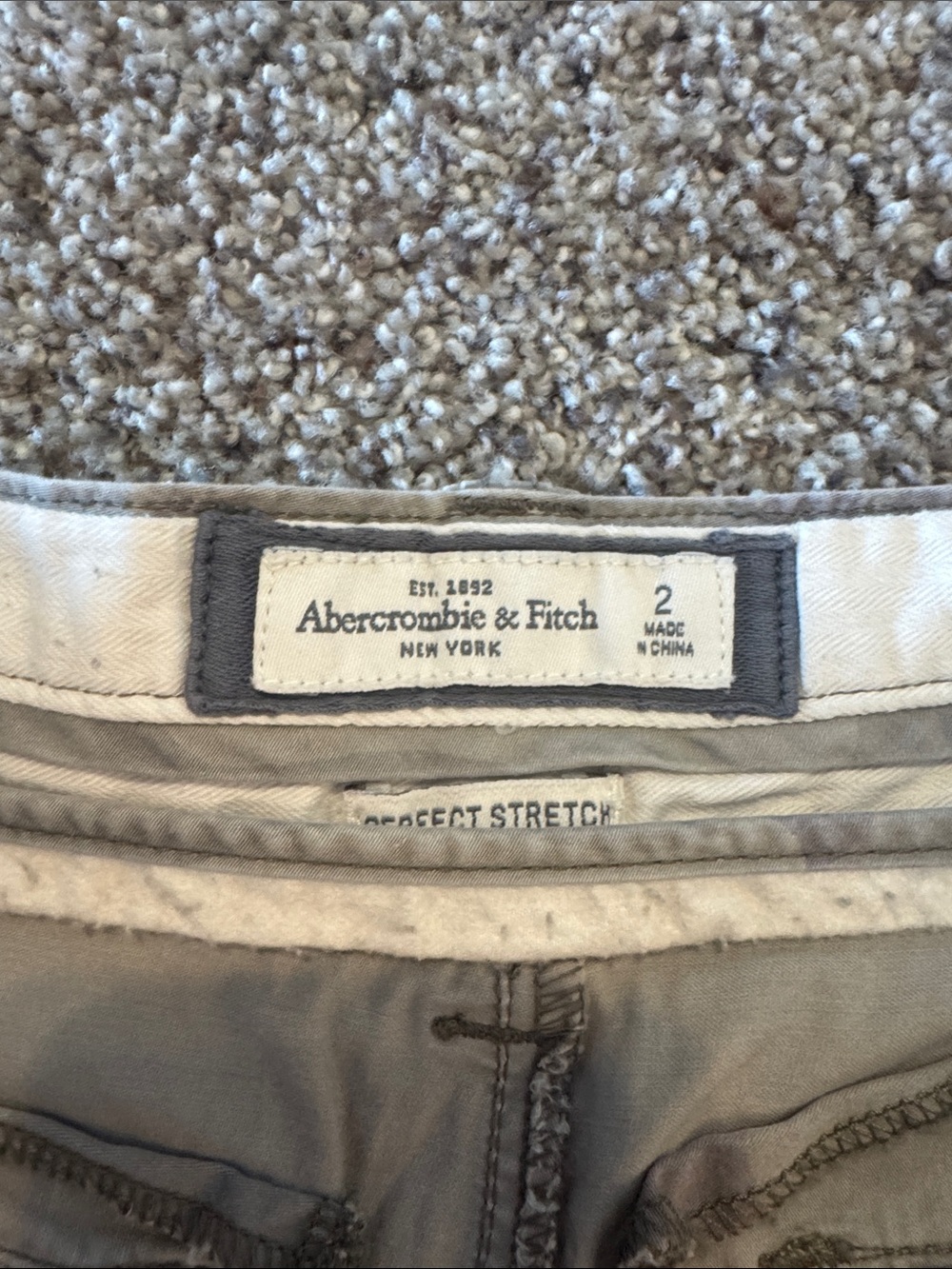 Abercrombie & Fitch Women's Camo Roll-Hem Jean Shorts - Tan/Beige - Picture 2 of 7